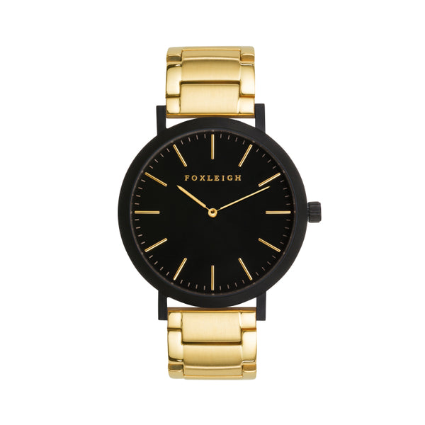 Black & Gold Steel Timepiece