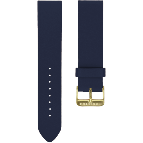 Navy-Leather-Strap-with-Gold-Foxleigh-Buckle