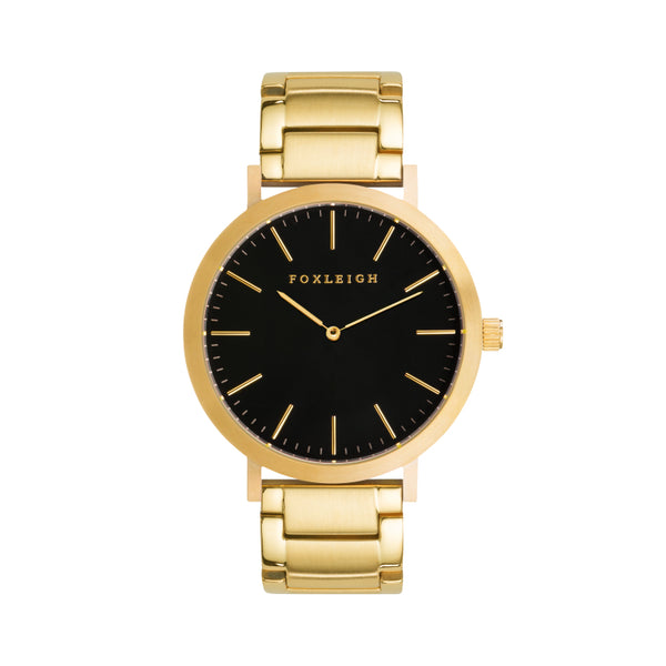 Gold w/ Black Steel Timepiece