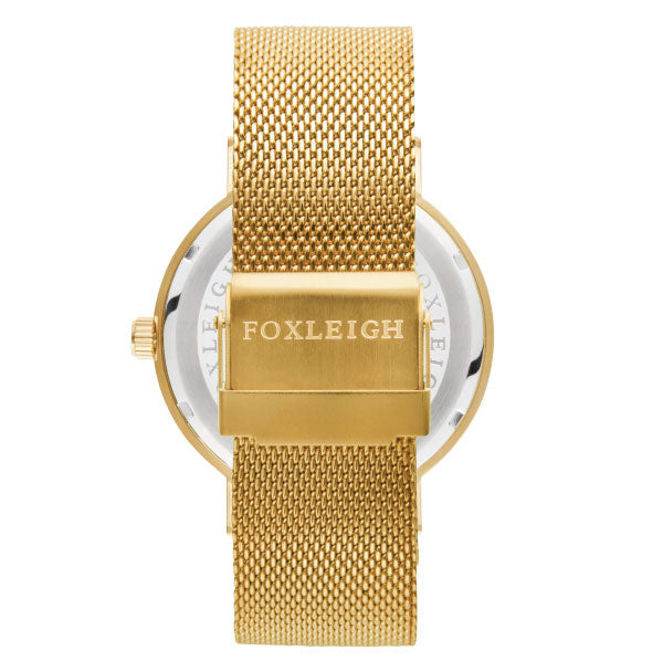 Gold Mesh w/ White Face Timepiece
