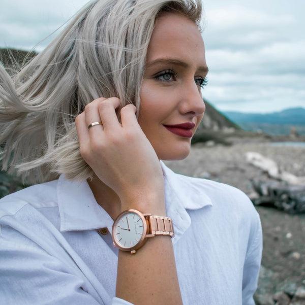 Rose Gold Steel Timepiece