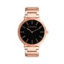 Rose Gold w/ Black Steel Timepiece