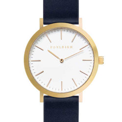 Gold-&-Navy-Leather-Foxleigh-Watch